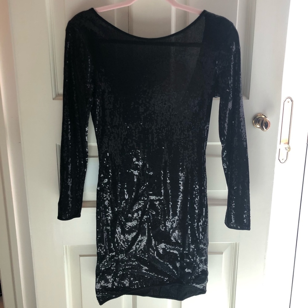 Black Sequin Dress